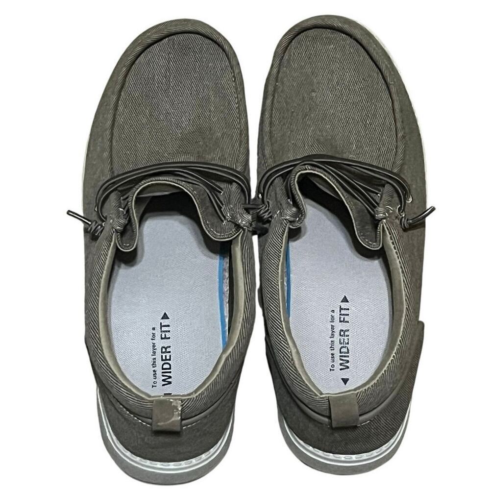 Itazero Mens Knit Slip On Loafer Sneakers Khaki Size 13 Wide Boat Shoes A21M112